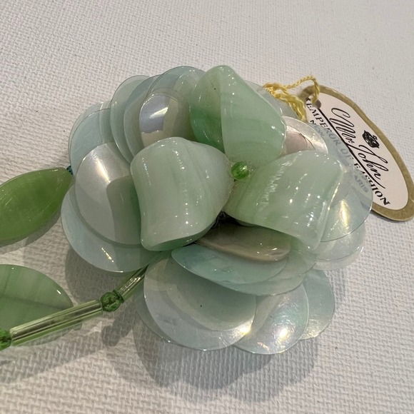Mr. John Couturier Jewels Vintage Flower Brooch Green - Picture 2 of 9